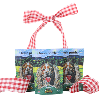 3-Pack Fresh Patch Chicken Training Jerkey Treats with Ribbon