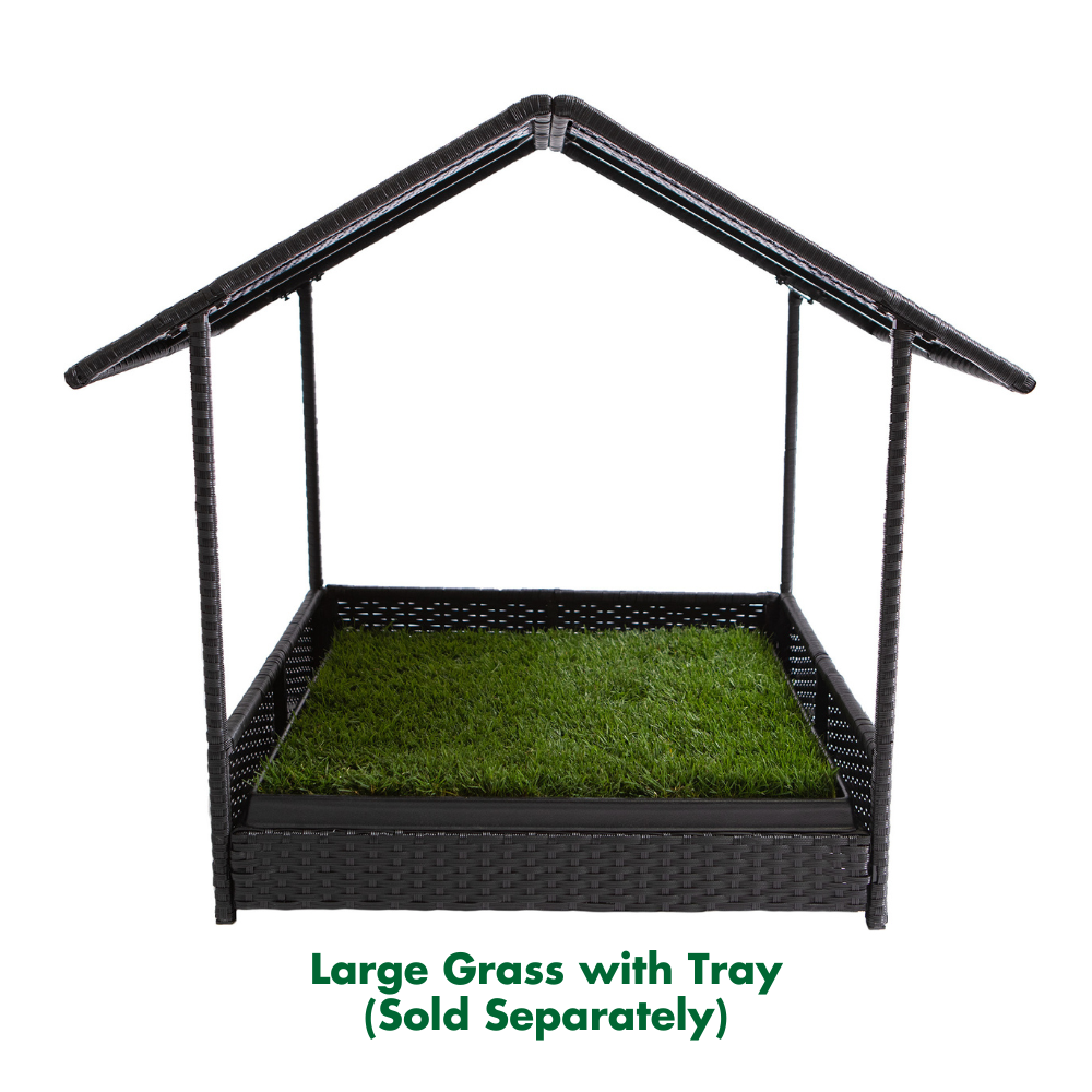 Fresh Patch Dog Cabana with Large Fresh Patch Grass with Tray