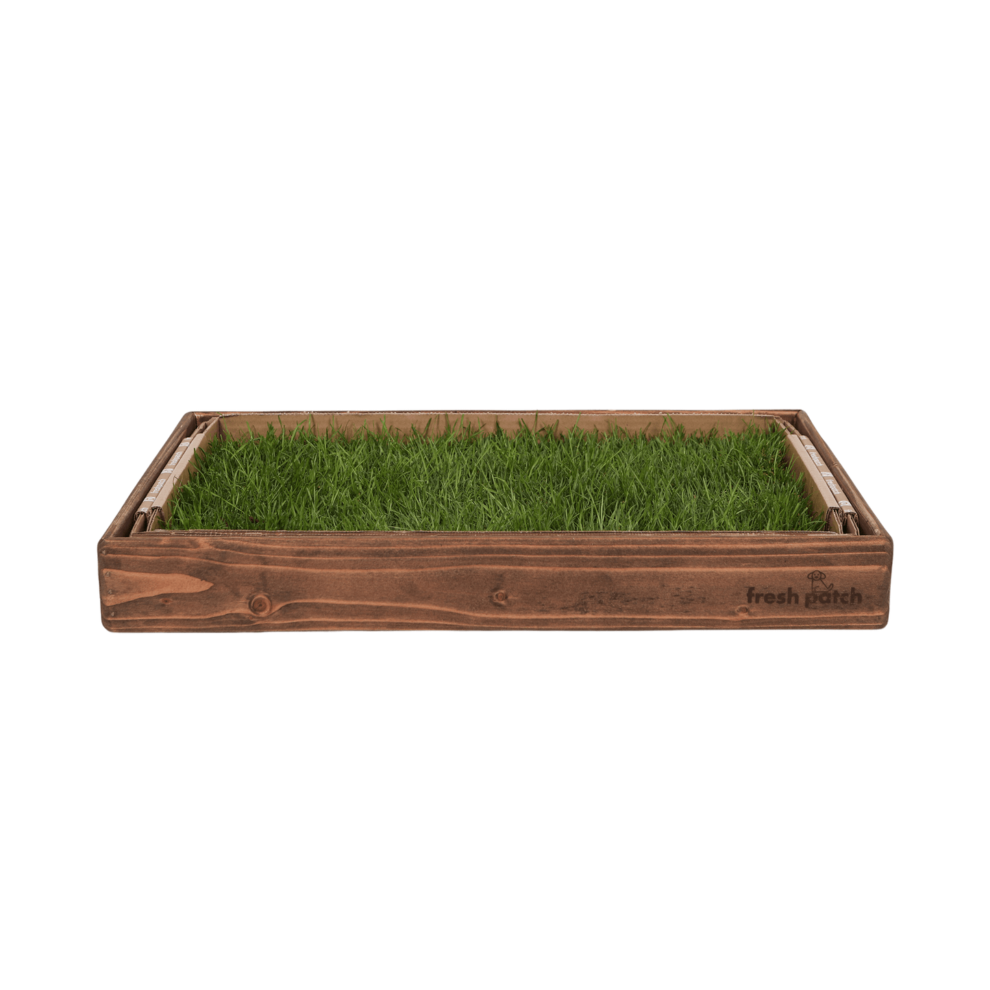 Dark Wood Sleeve with Pet Grass in Standard Size