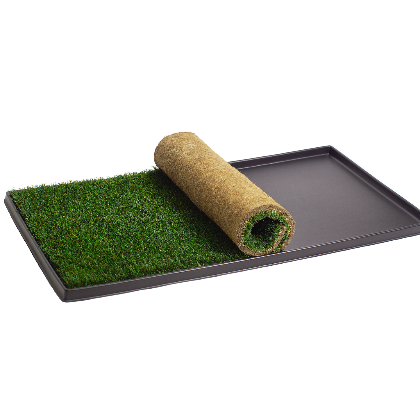 Fresh Patch XL Size Dog Grass Potty Pad Rolled on Plastic Tray