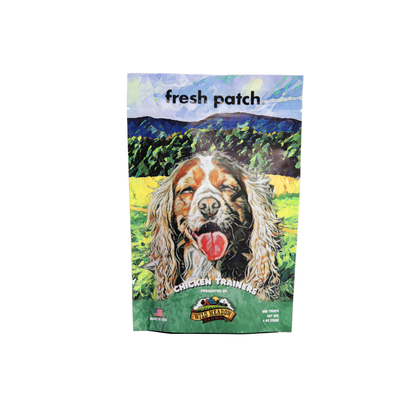 Cartoon of Spaniel Dog on Chicken Trainers Treat Bag