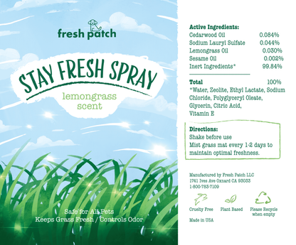 Stay Fresh Spray Ingredients Label