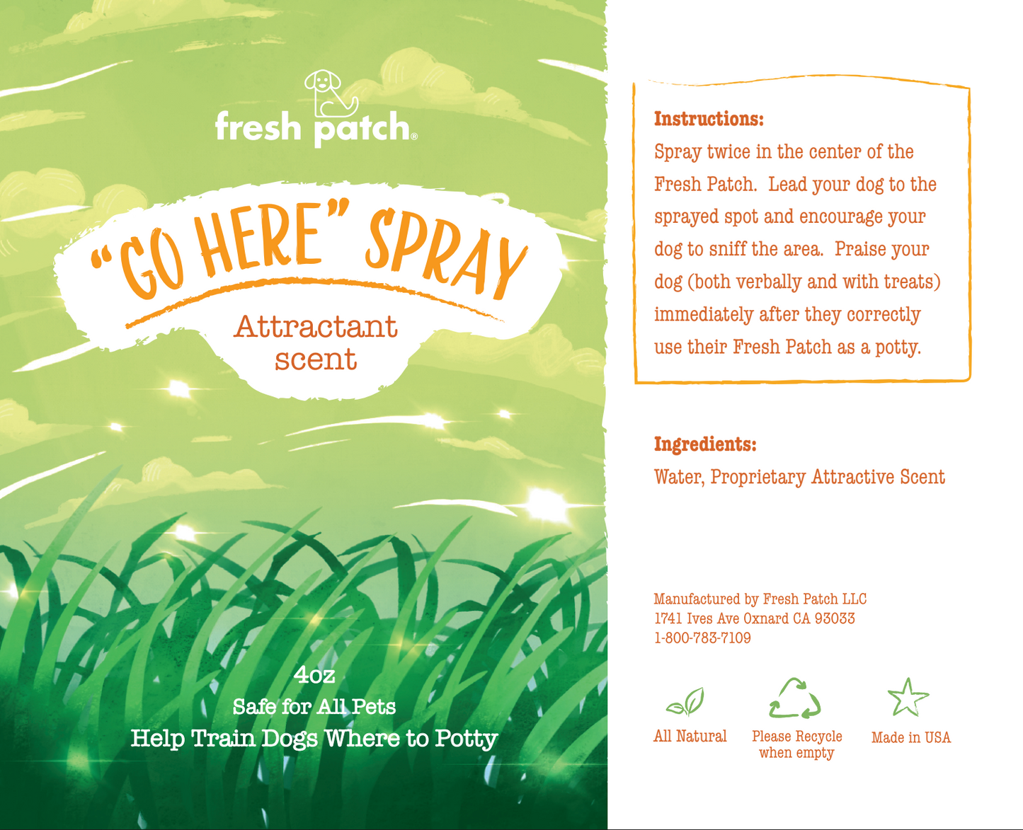 GO HERE Dog Potty Spray